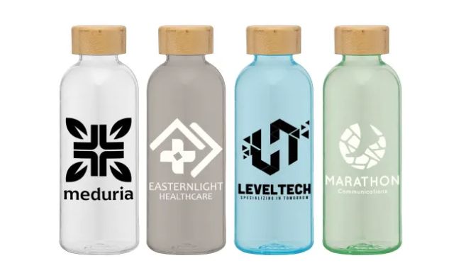 RPET Water Bottle with Bamboo Lid