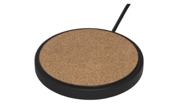 10W limestone cork wireless charging pad (black)