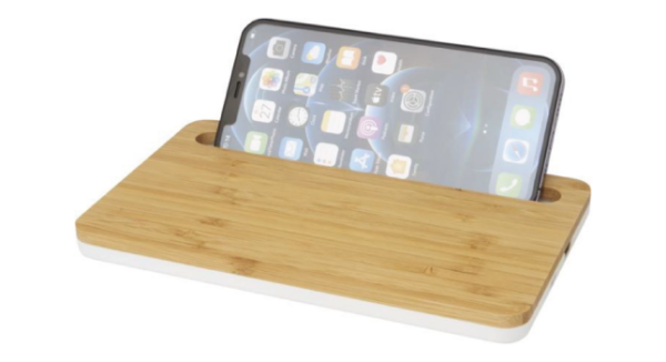 Bamboo desktop wireless charger