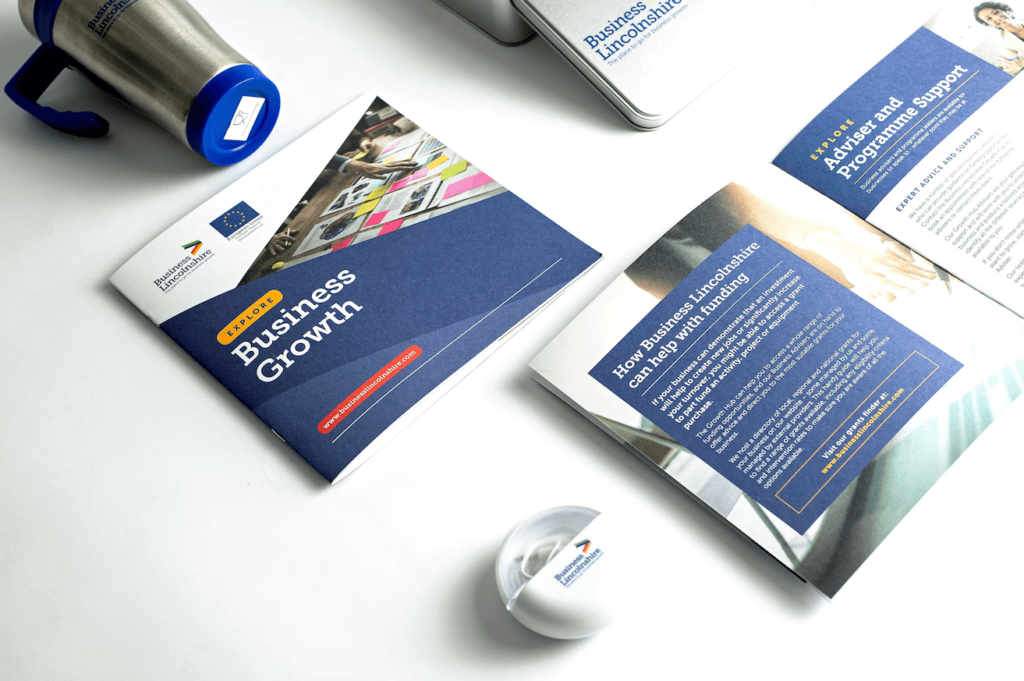Business lincolnshire branded headphones visual print and design