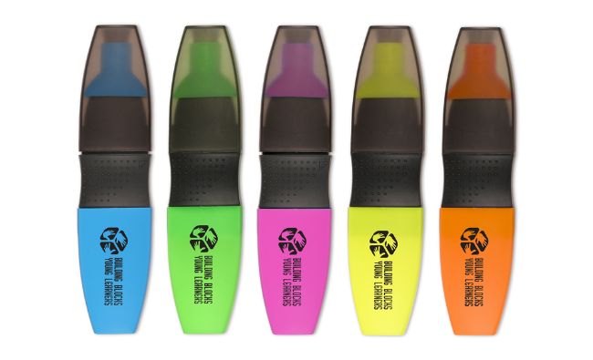 Neon flat capped highlighter