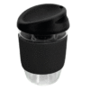 Reuseable glass coffee cup Black
